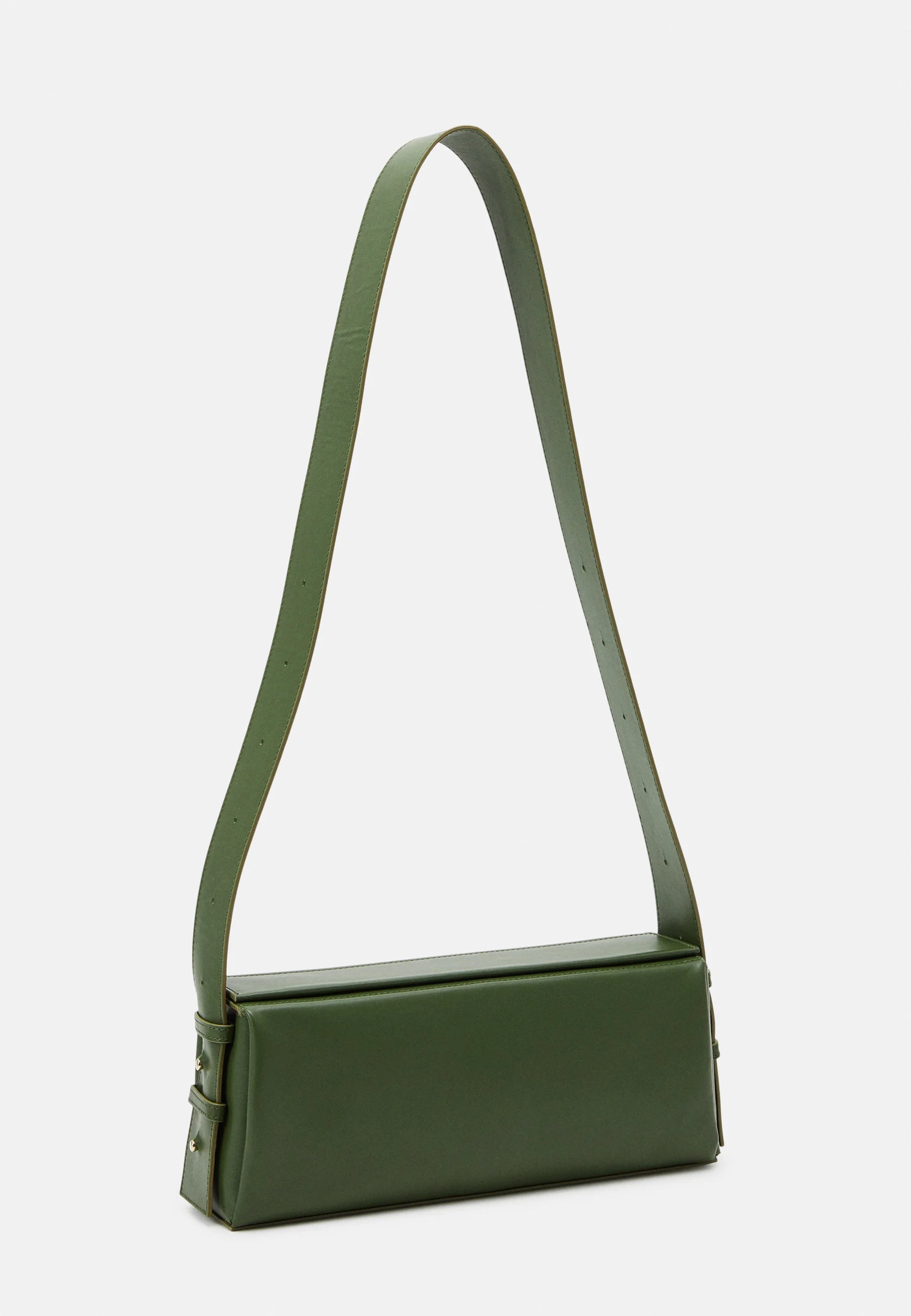 Sac Allongé à Bandoulière Ajustable Sothéary - Cuir vert matcha