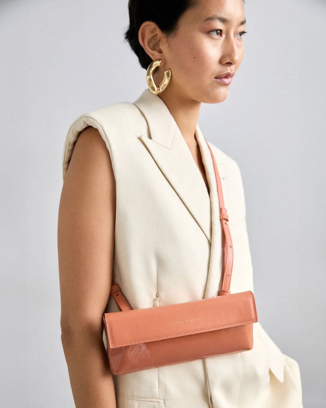 Sac Mini Sokhaya - Cuir pêche