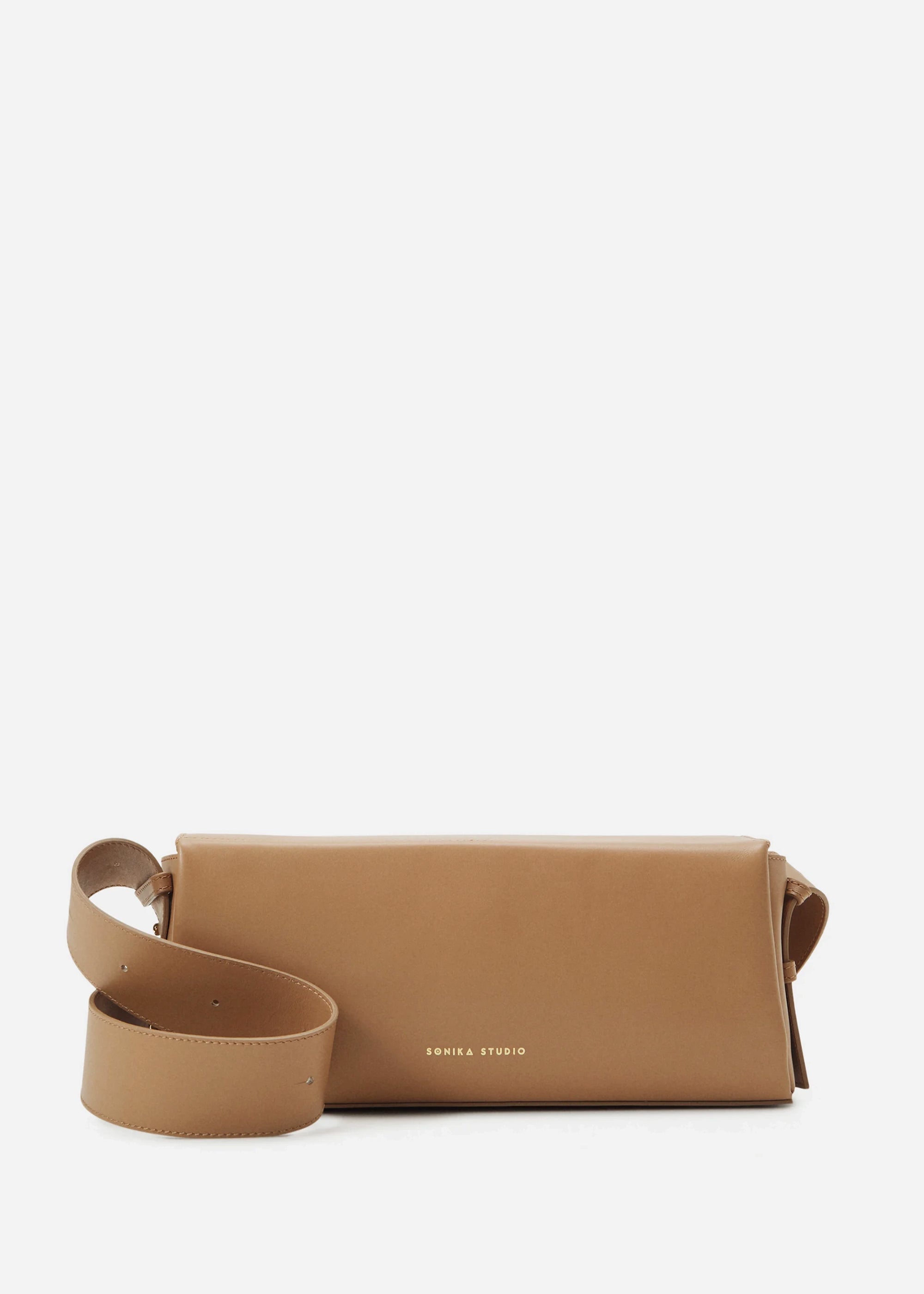 Sac Allongé à Bandoulière Ajustable Sothéary - Cuir noisette