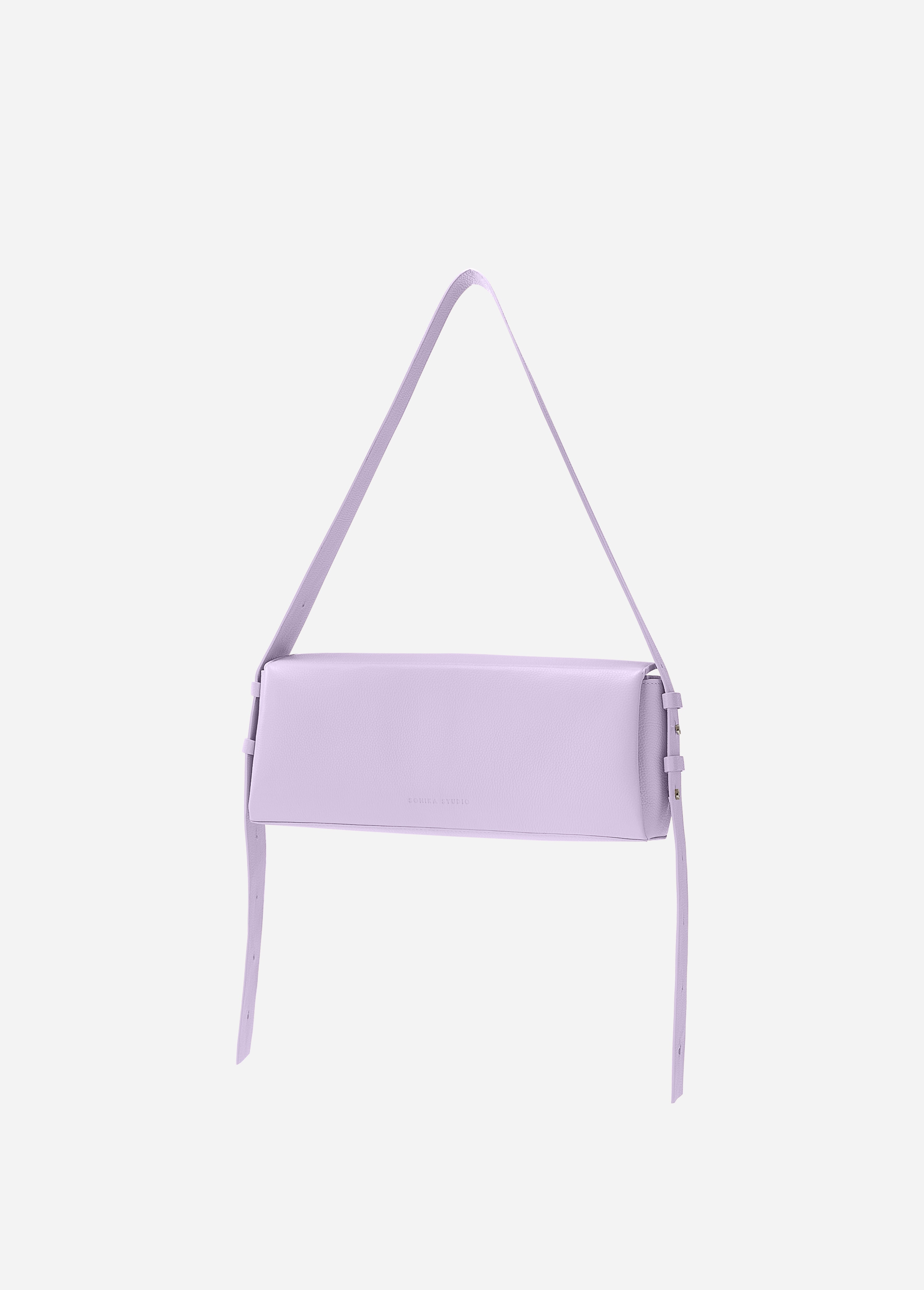Sac Allongé à Bandoulière Ajustable Sothéary - Cuir grainé lilas