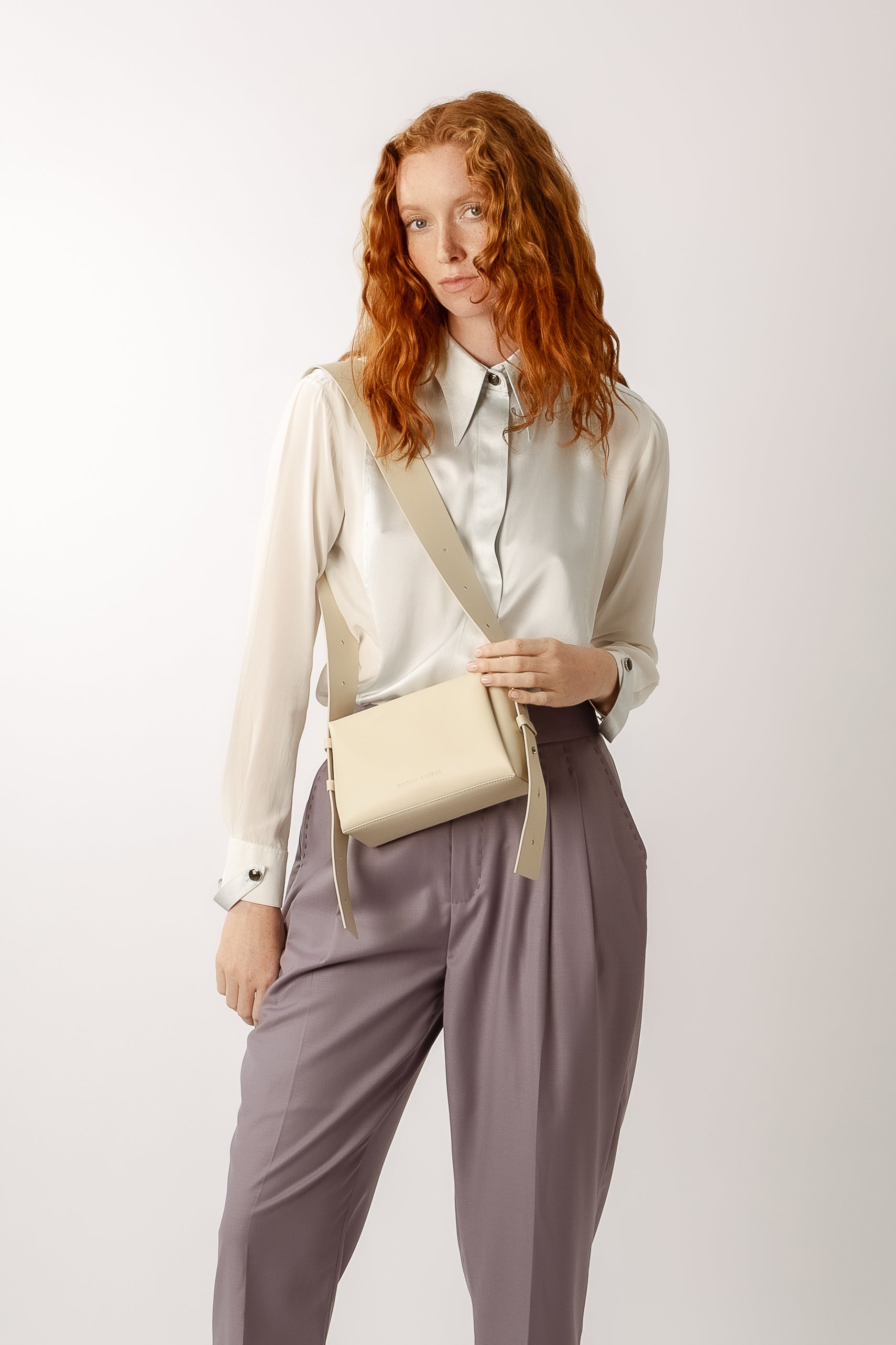 Sac bandoulière Sofia - Cuir Ivoire