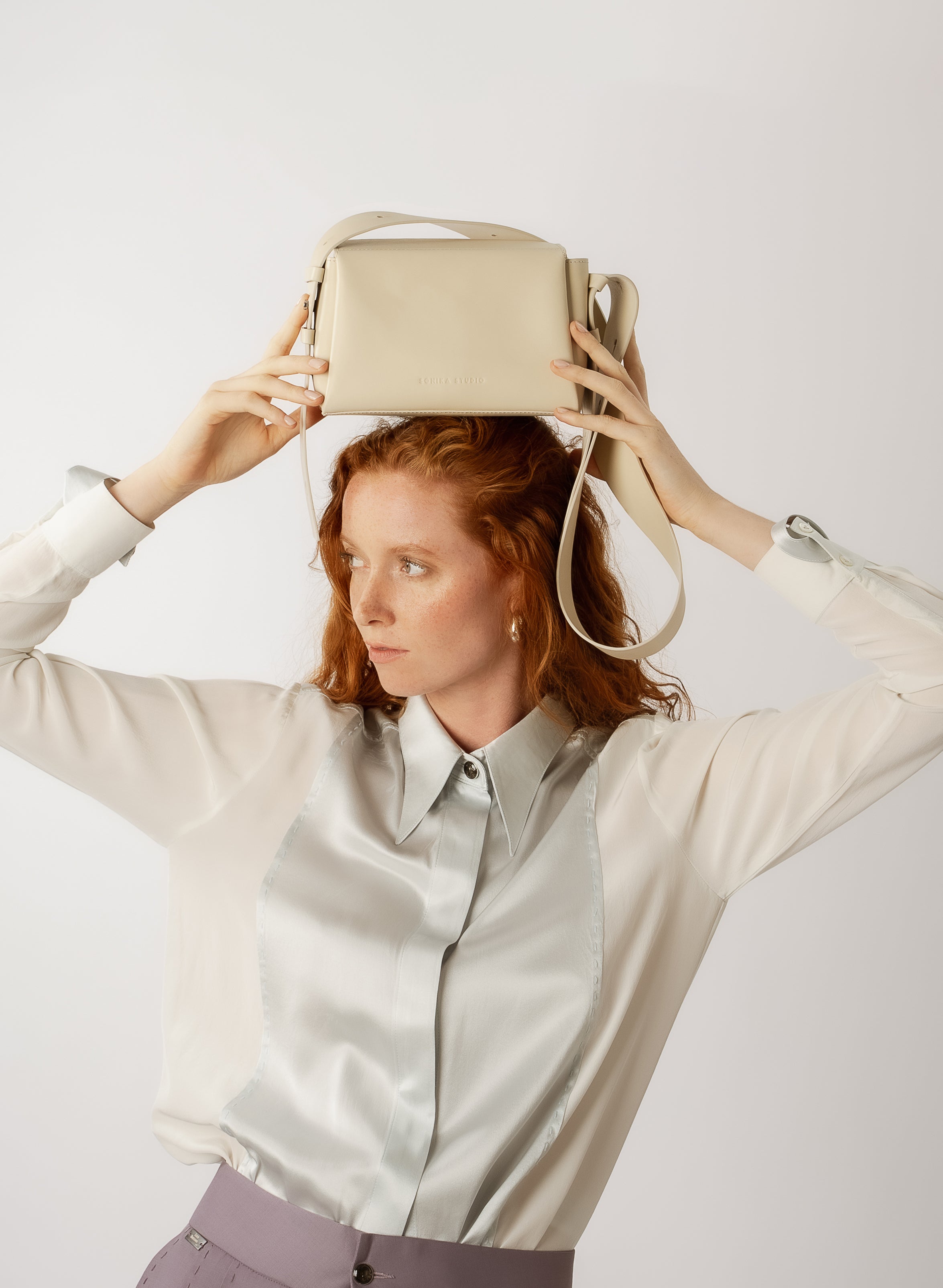 Sac bandoulière Sofia - Cuir Ivoire