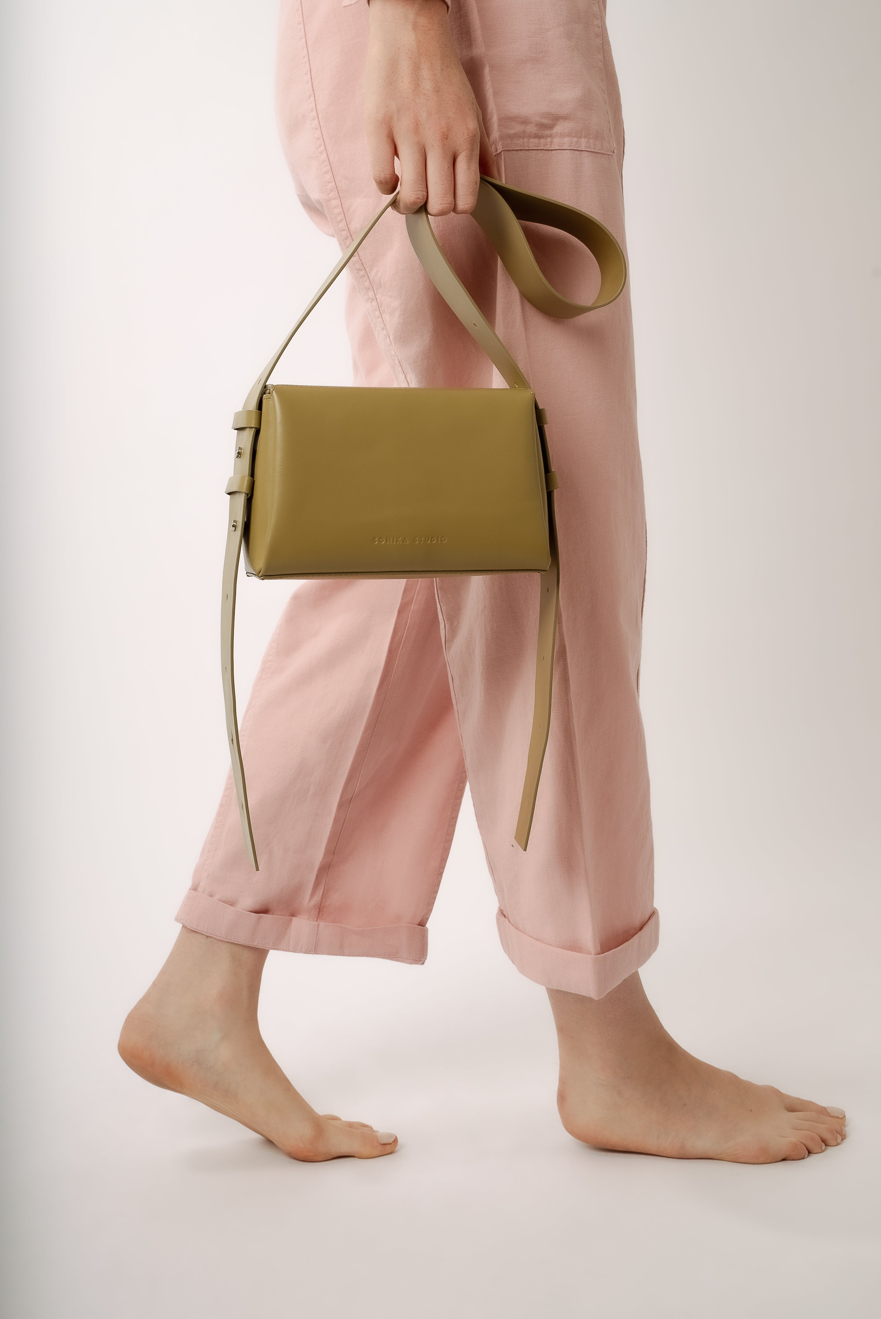 Sac bandoulière Sofia - Cuir Khaki