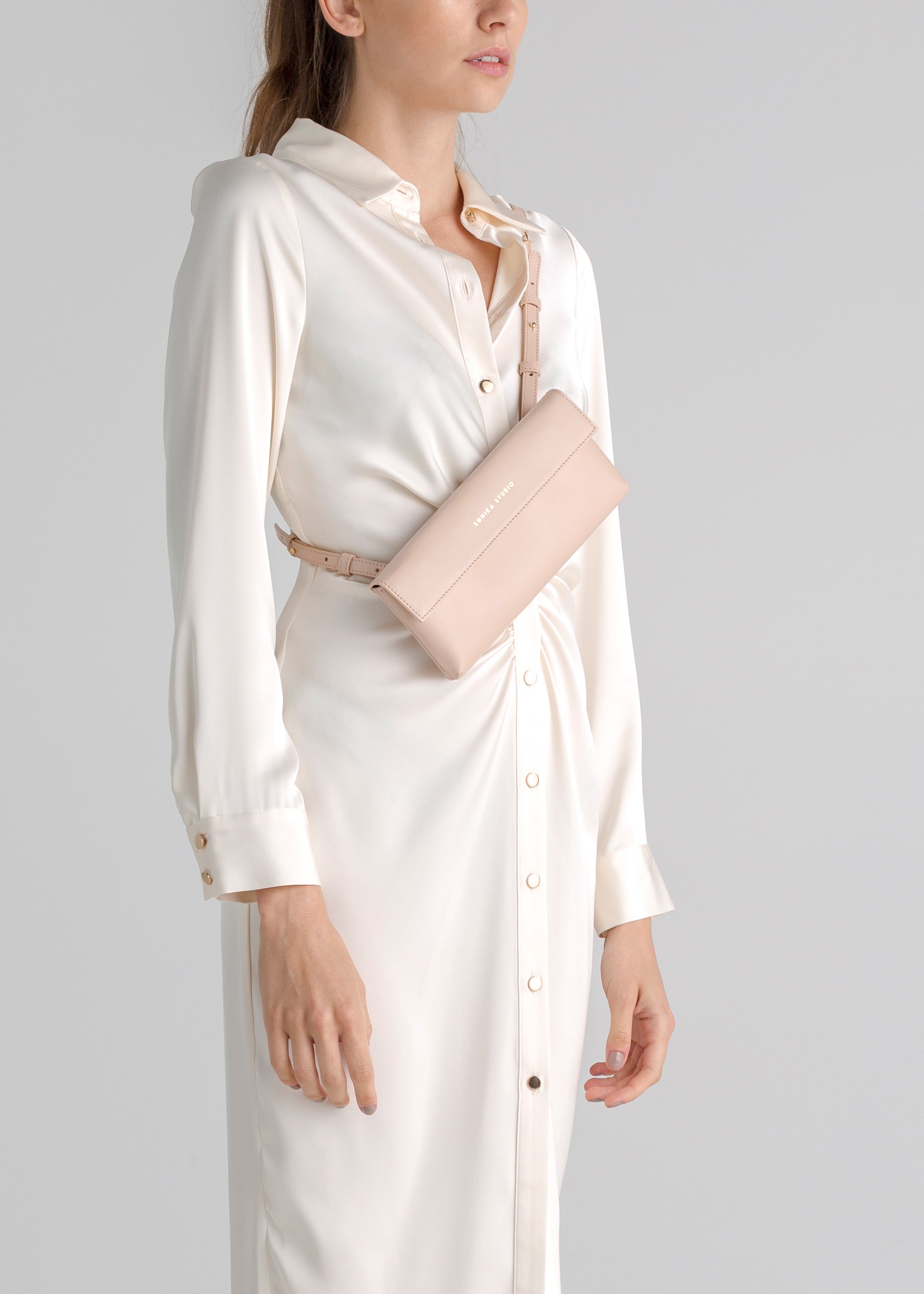Mini bag Sokhaya - Nude leather