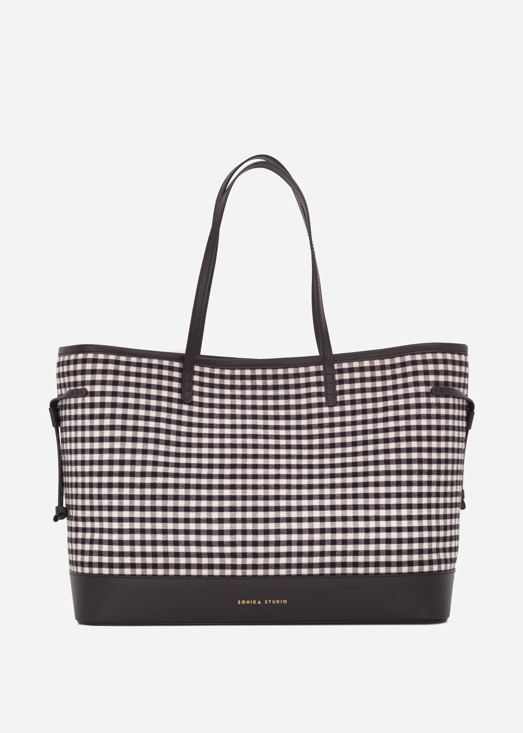 Grand Cabas Shopping Sovany - Noir & Blanc