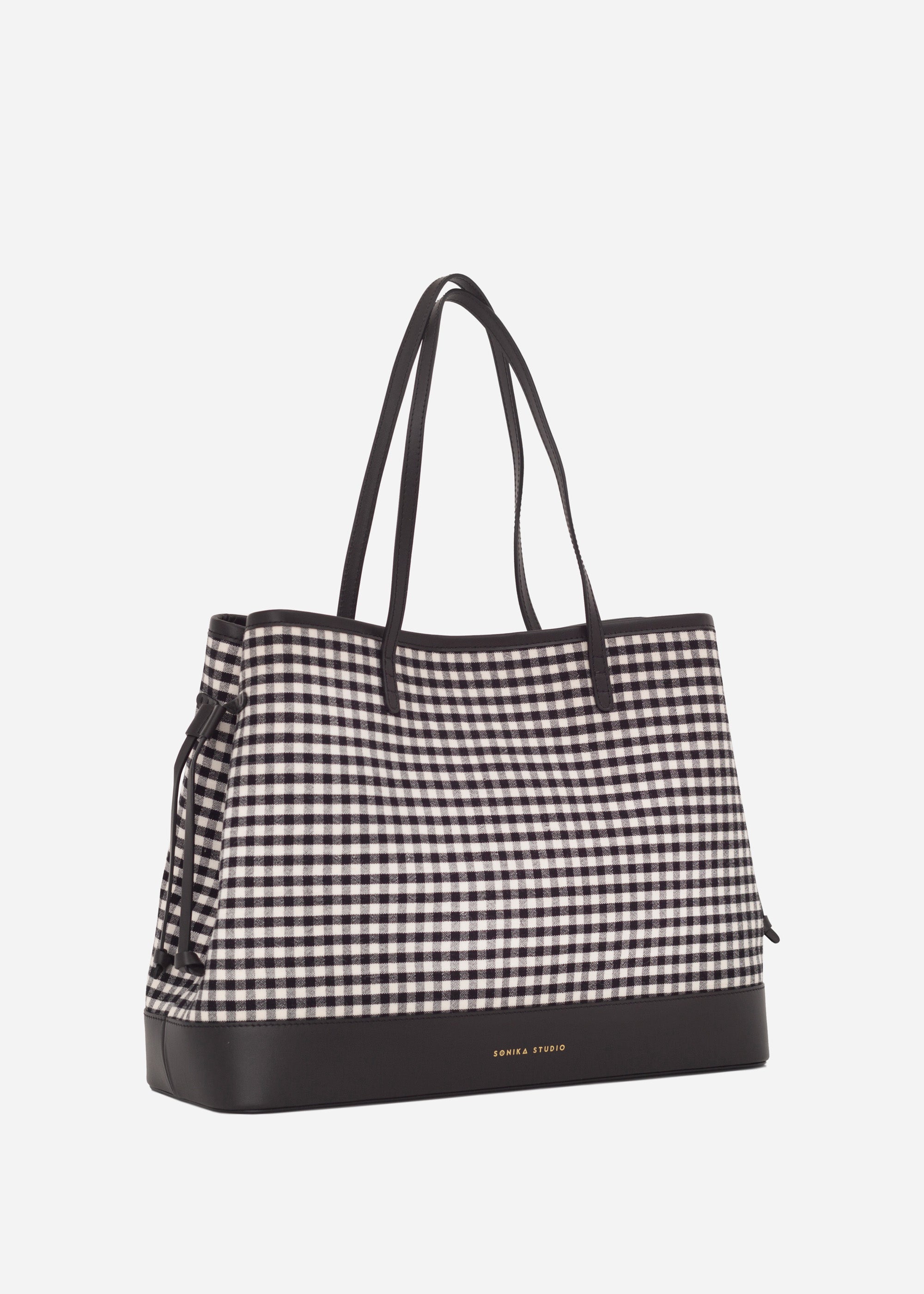 Grand Cabas Shopping Sovany - Noir & Blanc