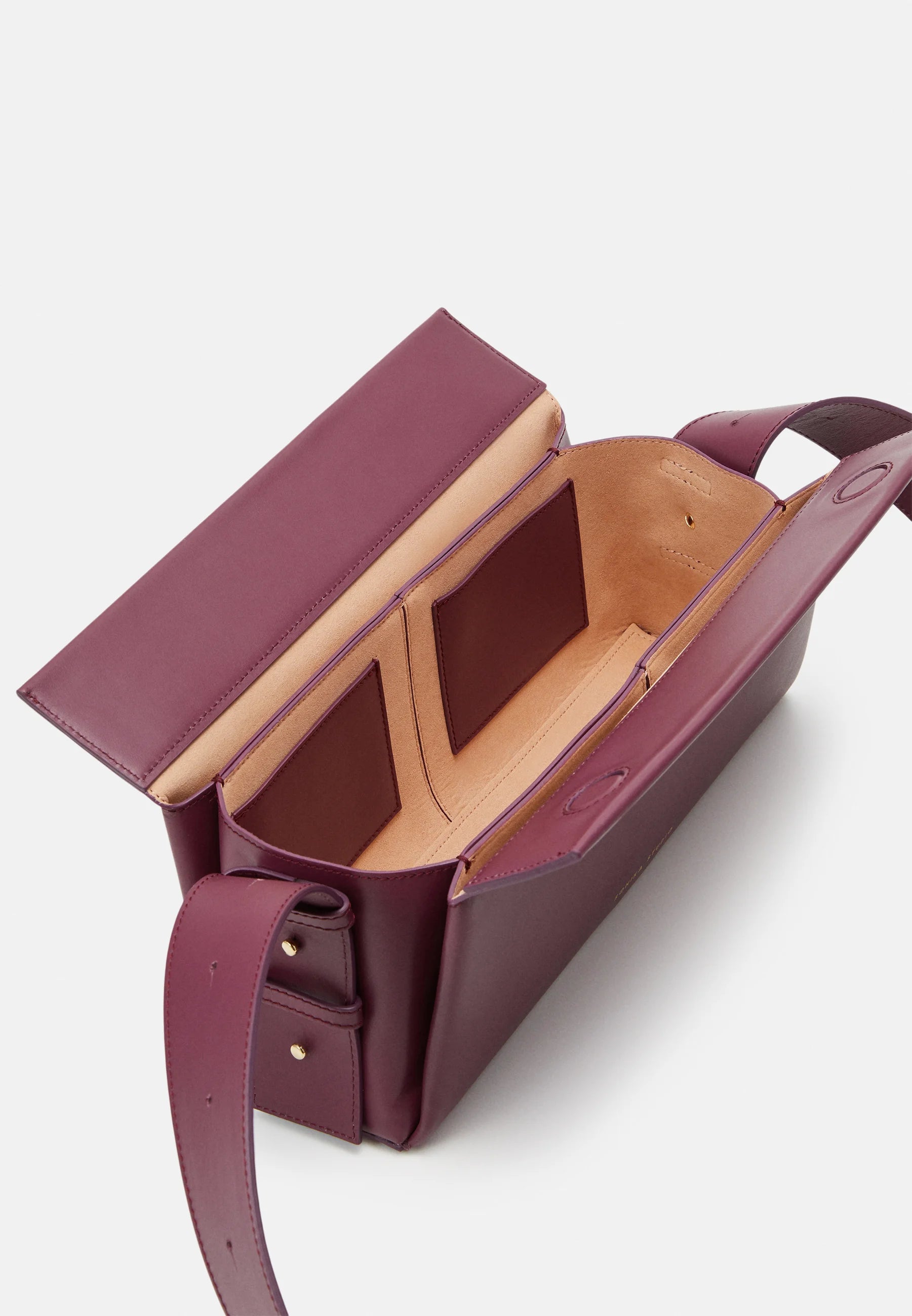 Baguette bag Sothéary - Plum Leather
