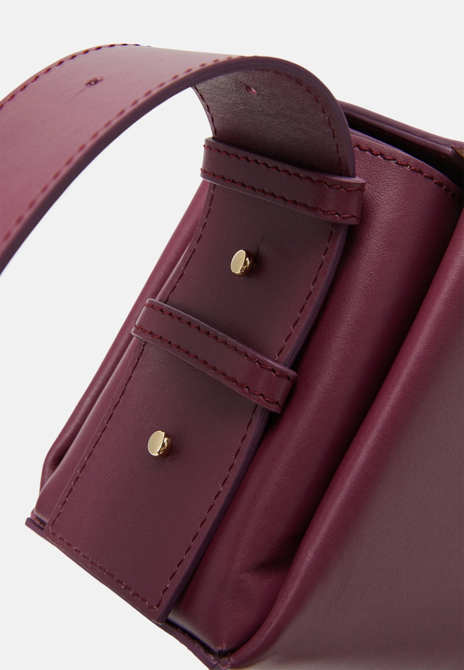 Baguette bag Sothéary - Plum Leather