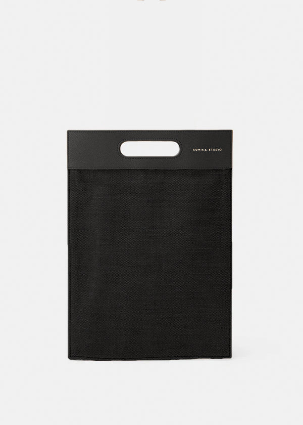 Sarany | Lin Upcyclé Noir