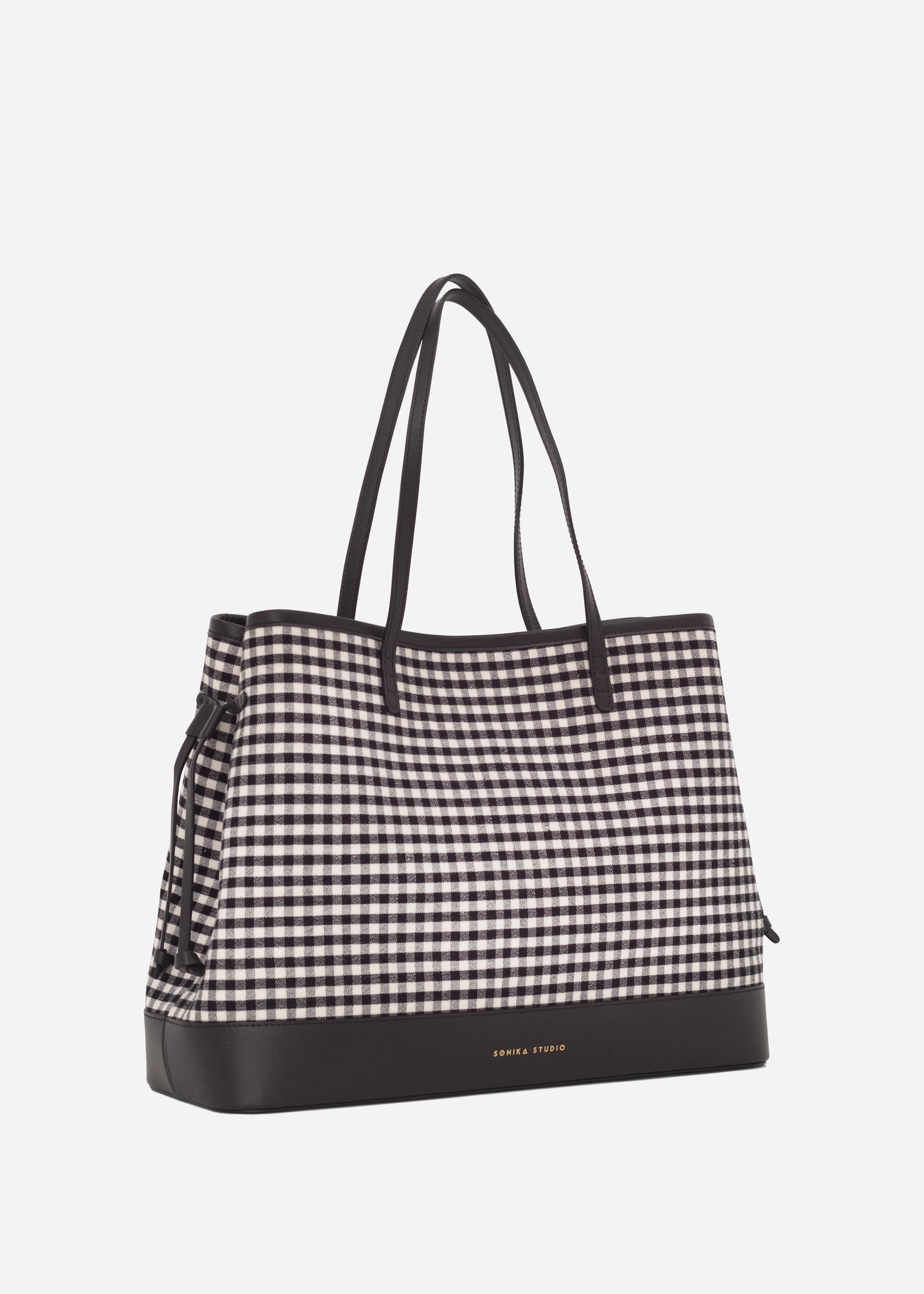 Large Shopping Tote bag Sovany - Black & White