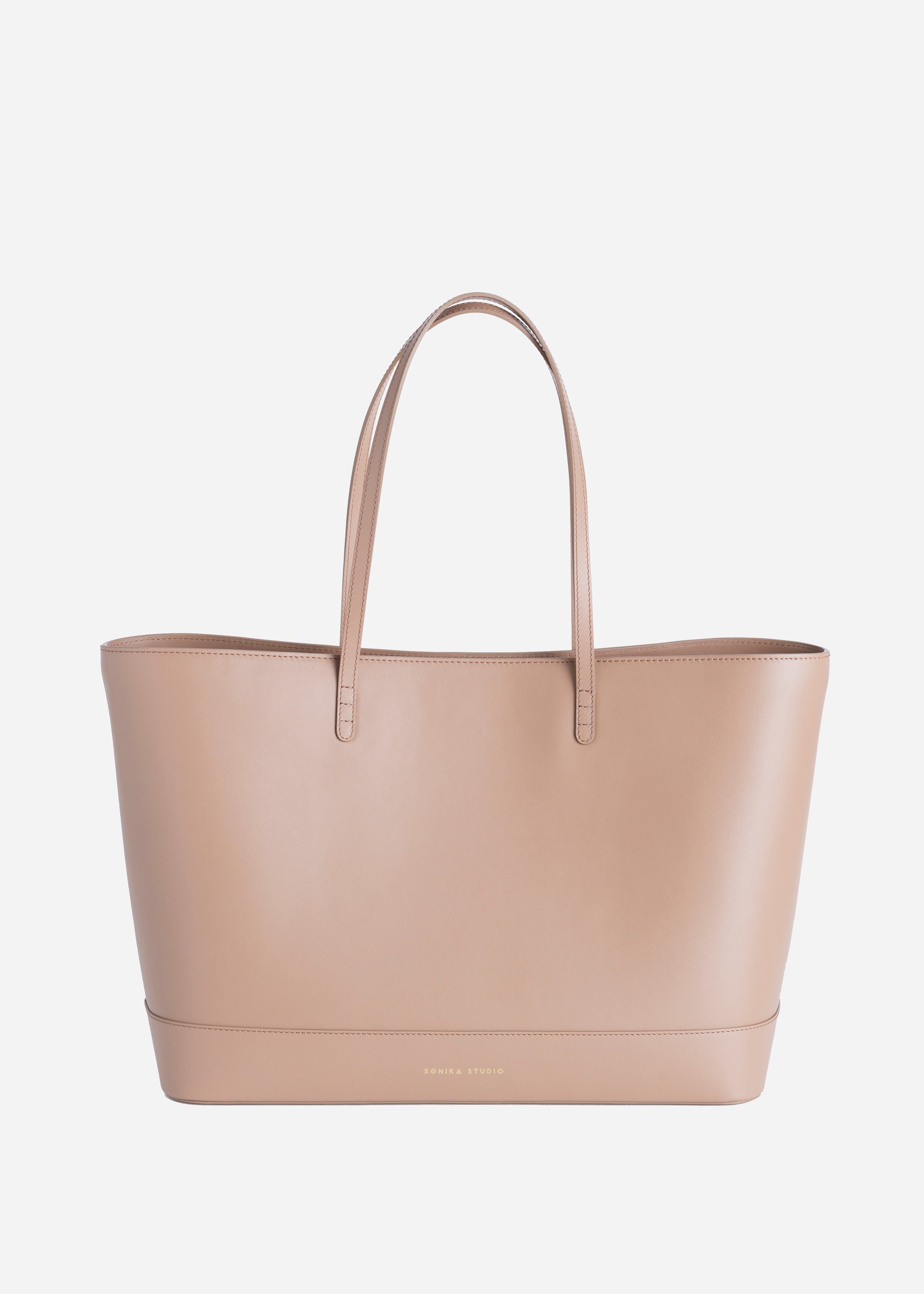 Large Shopping Tote bag Sovany - Hazelnut leather