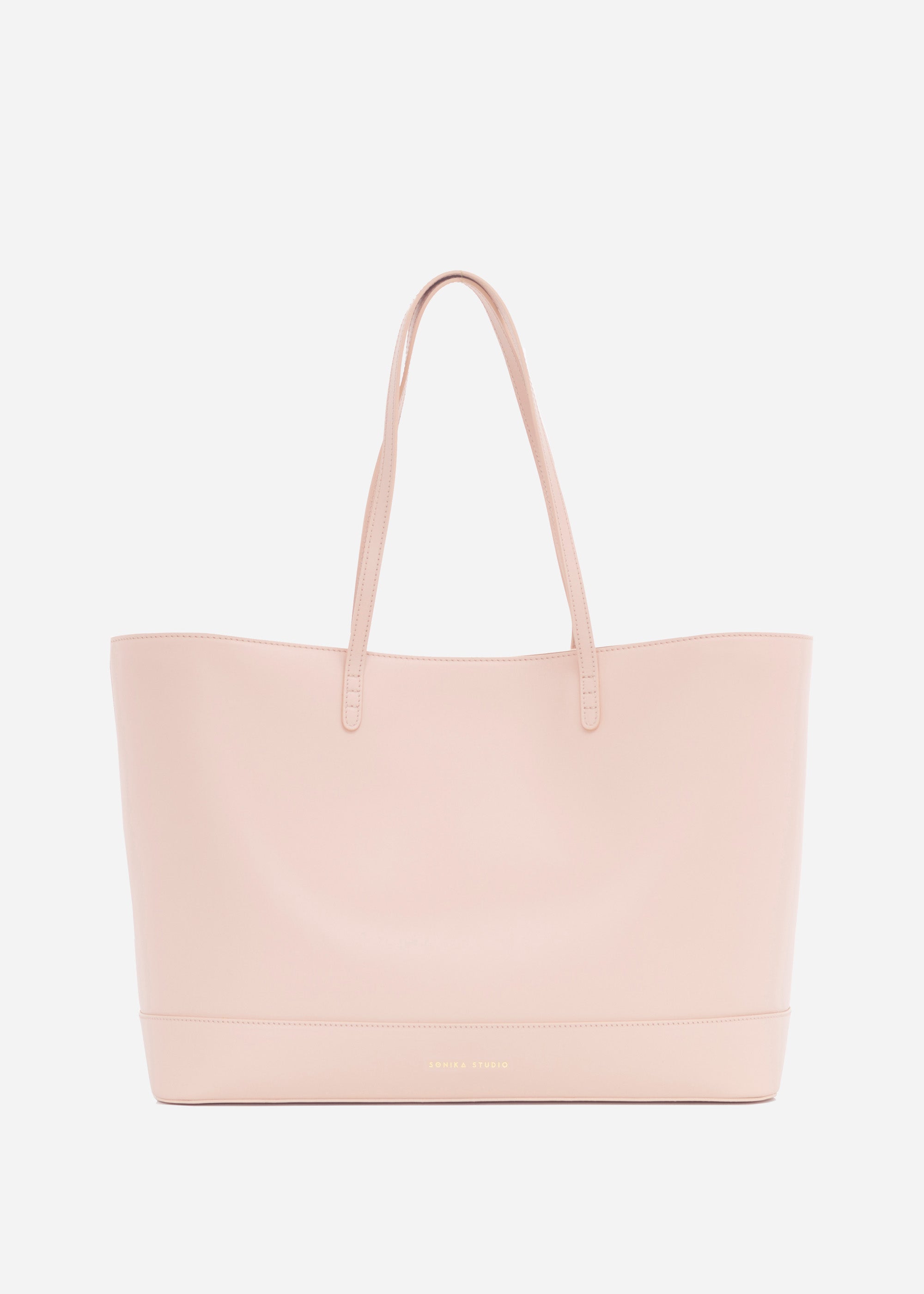 Large Shopping Tote bag Sovany - Nude leather