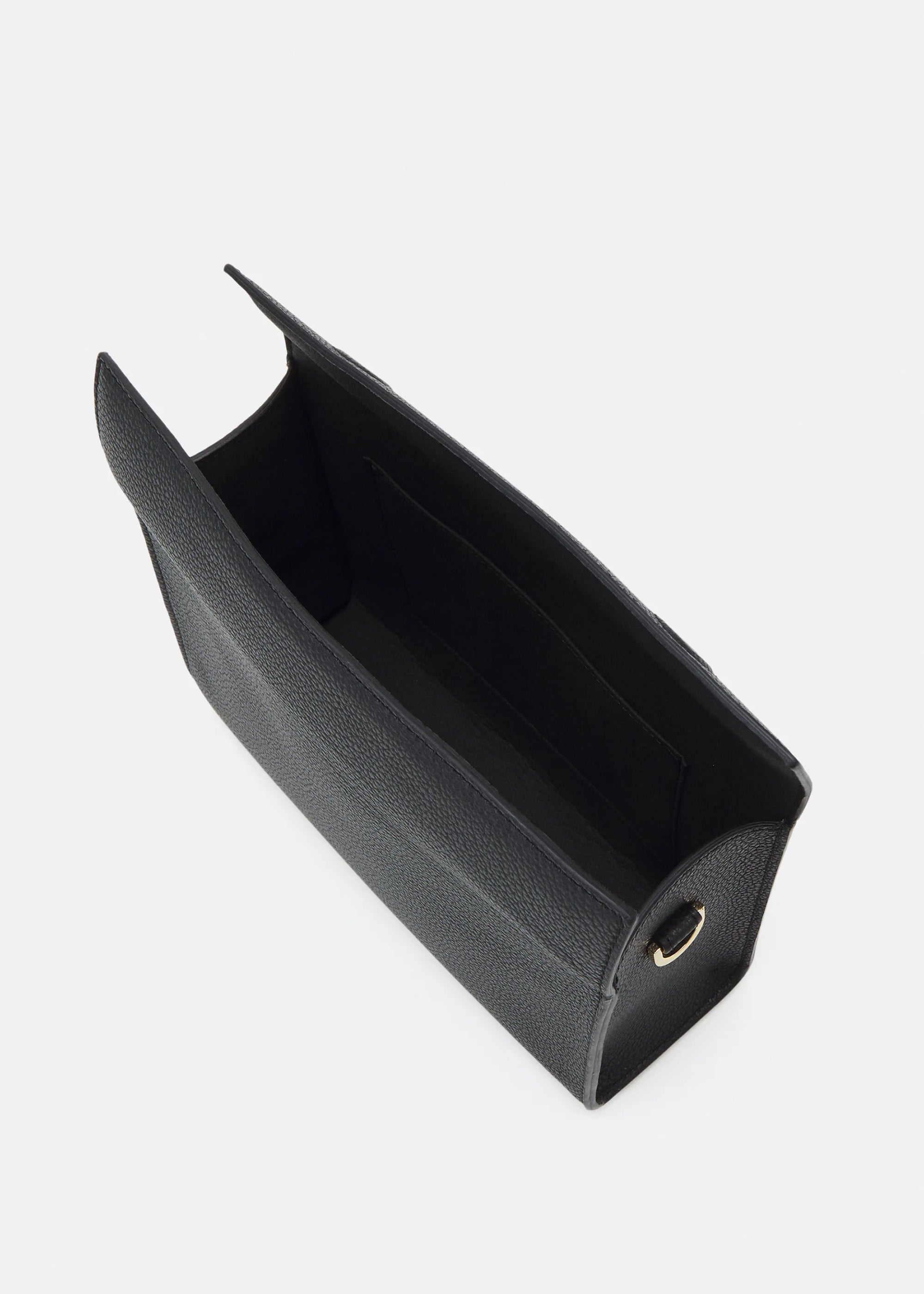 Crossbody bag Véranyne -  Black Grained leather